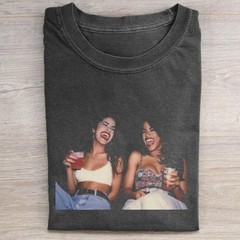 Vintage Selena And Aaliyah Shirt, 90s Retro Singer Tee, Music Band Shirt For Fan