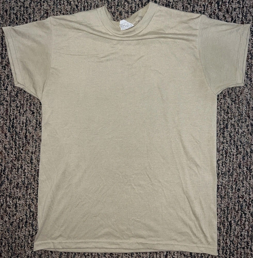 Generic US Military Surplus Replica 100% Polyester Beige Shirt – Size Medium! 🍀