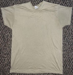 Generic US Military Surplus Replica 100% Polyester Beige Shirt – Size Medium! 🍀