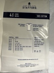 Stafford 8-Pack Men’s 100% Cotton Super Soft Crew-Neck T-Shirts White(Medium Sz)