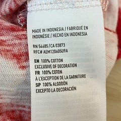 American Eagle Tank Top Mens Medium USA Flag Tie Dye Cotton Heritage Red White