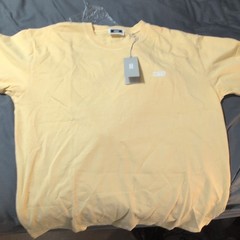 KITH Men’s Yellow Solid Logo Crew Neck Short Sleeve T-Shirt Size M