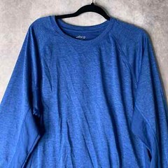 BCG Mens Shirt Top Size 2XL Blue Athletic Long Sleeves Crew Neck Pullover
