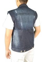 MENS BIKER DENIM VEST (DIRECT MANUFACTURER TO YOU) + FREE SHIPPING