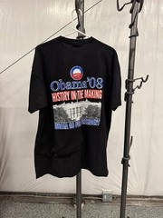 Vintage 2008 Obama Change T-Shirt History In The Making Campaign Tee Black XL