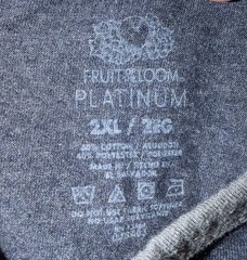 Fruit of the Loom Platinum Men’s 2XL Gray/Blue Tank Top Crew Neck Logo