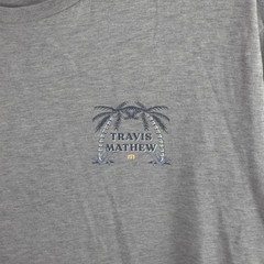 TravisMathew Lost Vacation Skeleton Graphic T-Shirt Mens XL Gray Golf Resort Tee