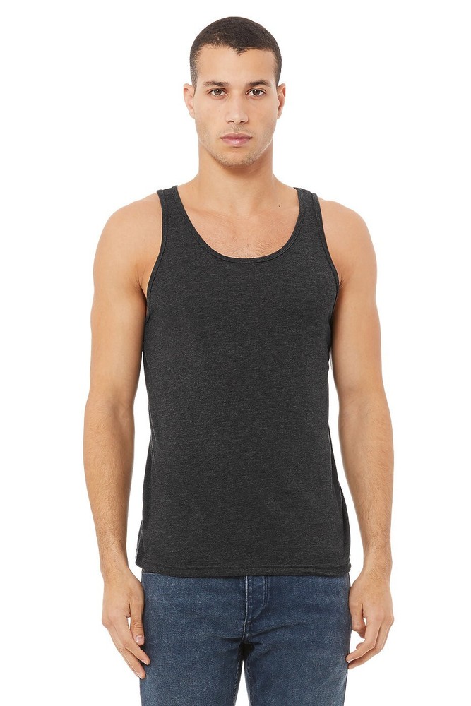 3 Pieces – BELLA + CANVAS 3480 Jersey Tank – Dark Gray Heather