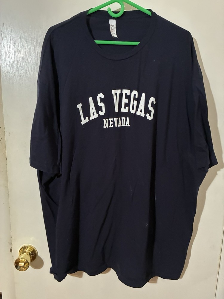 Las Vegas Nevada Tourism Adult 4XL Dark Blue Smartex Brand 100% Cotton T-Shirt
