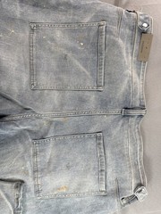 Hudson Cargo Pants Mens 40 Light Wash Denim Vintage Paint Splatter Distressed