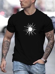 Men’S Cracked Pattern Summer Casual Short-Sleeve T-Shirt