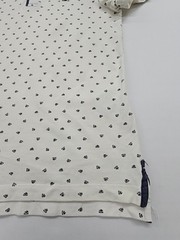 Tommy Jeans Men’s White Pattern Polo Shirt Size S Contrast Collar