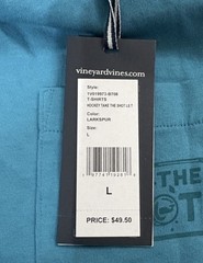 VINEYARD VINES TAKE THE SHOT LS POCKET TEE Size Large MRSP $49.50 NWT