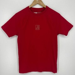 Aeropostale Mens XS Red Moisture Wicking Stretch Raglan Logo Performance T-Shirt