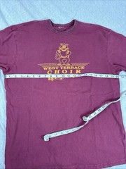 Bronson Mfg Ivy Style Heavyweight Short Sleeve T Shirt L Burgundy Tiger Choir