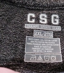 CSG Champs Sports Gear Mens Short Sleeve T-Shirt Round Hem Stars Stripes Sz 2XL
