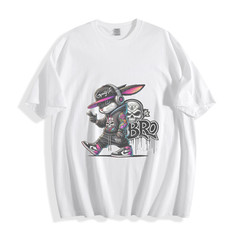 Gender-Neutral Trendy Rabbit Streetwear Graphic T-Shirt