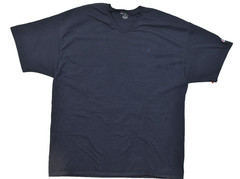 Champion Men 2XL Navy Blue Classic Jersey V-Neck Short Sleeve Cotton T-Shirt NEW