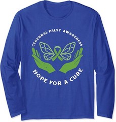 Cerebral Palsy Awareness Month Hope Brain Damage CP Long Sleeve T-Shirt