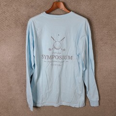 Comfort Colors Shirt Mens Large Blue Equian Symposium Kaiwah Island Long Sleeve
