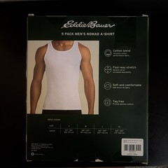 Eddie Bauer NOMAD A-SHIRTS Tank Top white 5 PACK size L