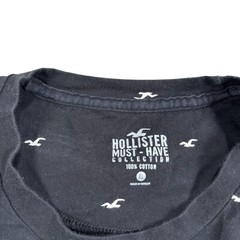 Hollister Must Have Collection Faded Black All Over Print Casual Tee Size XL