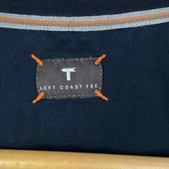 Left Coast Tee Mens XL Black Pima Cotton Short Sleeve Shirt Crew Neck Soft