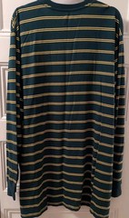 Foundry Supply Co Men’s Long Sleeve Pullover 3XLT Green w/Yellow Stripe NWT