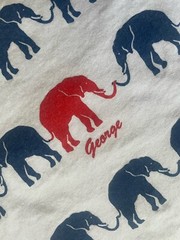 Vintage Republican Political Elephant George T Shirt (Size XL) Single Stitch