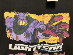 Buzz Lightyear Star Command. Lg Black T Shirt Full Front Print. Disney