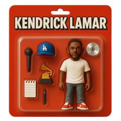 KENDRICK LAMAR ACTION FIGURE- T-Shirt Size S-5XL