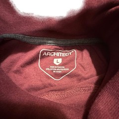 Architect Men’s Long Sleeve Burgundy Turtleneck Shirt Size Large