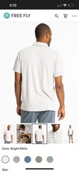 Free Fly Men’s Bamboo Flex Polo || T Shirt (MFXPOL-022-S) Size Small Color White