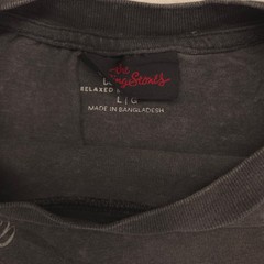 The Rolling Stones Band Crew Neck Short Sleeve T Shirt Mens Size Large L Gray