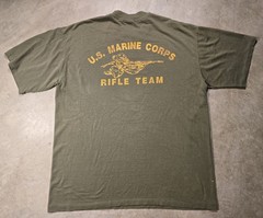 Vintage USMC US Marine Corps Rifle Teams Single Stitch 90s 80s Green