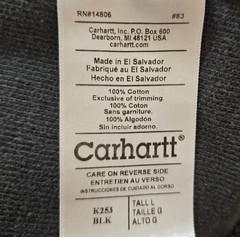 Carhartt Black Waffle Knit Thermal Shirt Mens Tall L Spell Out Logo Vintage K253