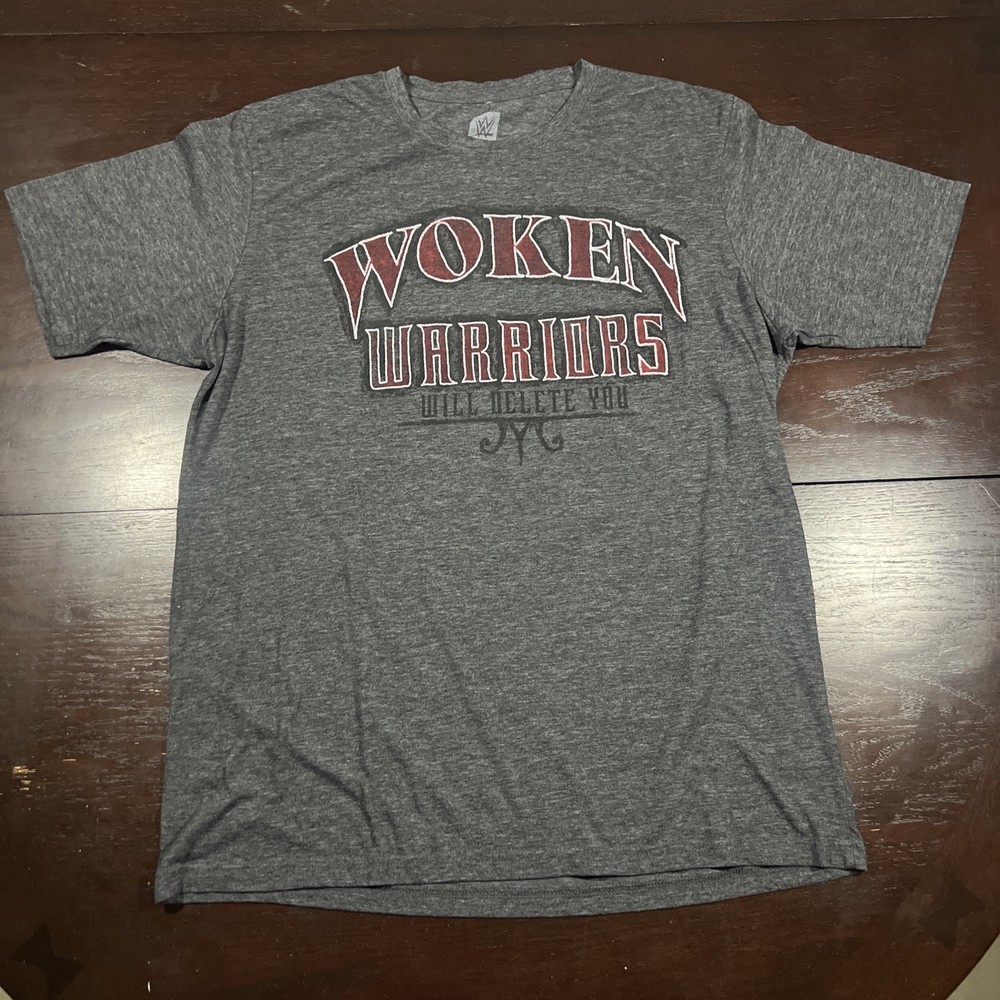 WWE Matt Hardy Woken Warrior T Shirt Men’s Medium Gray Wrestling Delete Graphic