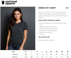 Mens Cotton Blend Short Sleeve Unisex Next Level CVC Crew Tee T-Shirt Tshirt
