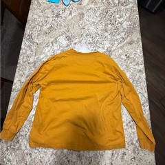 Cabela’s Mustard and Gray Henley Shirt