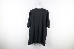 Vintage 90s Hanes Mens Size XL Distressed Blank Pocket T-Shirt Black Cotton