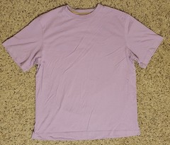 Left Coast Tee Men’s Large L Pima Cotton Crew Neck T-Shirt Lavender Purple Solid