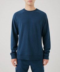 Pact Men’s Airplane Long Sleeve Crew Shirt Medium French Navy Top Outerwear