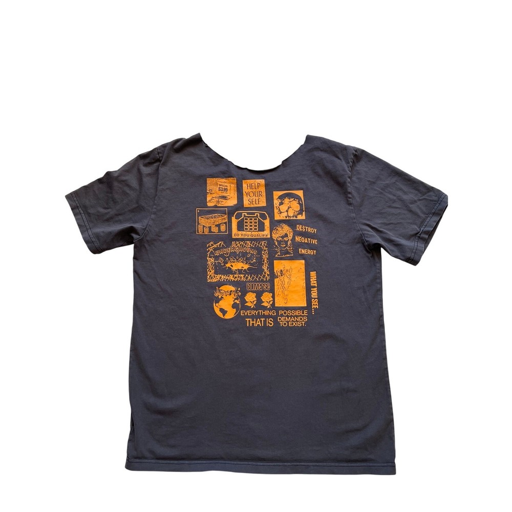 Converse Charcoal Men’s Graphic Print T-Shirt, Large