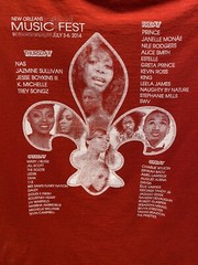2014 New Orleans Music Festival 20th Anniversary Prince Nas Red Small Shirt