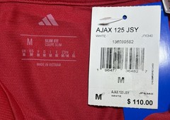 Adidas Ajax Amsterdam Anniversary Jersey White Red JF6340 Slim Fit Multi Size