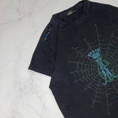 Christian Audigier T-shirt vintage Rhinestones print Ed hardy type y2k Size XL