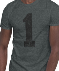 Lucky Number #1 TShirt | Short-Sleeve T-Shirt With Number | #1 Adult Shirt