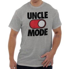 Uncle Mode Funny Funcle Birthday Fathers Day Mens Casual Crewneck T Shirts Tees