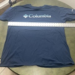 columbia t shirt men size XXL Navy Blue, Big Logo At Front