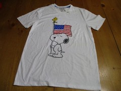 NWT Peanuts Snoopy & Woodstock Patroit Graphic T-Shirt,Unisex Large
